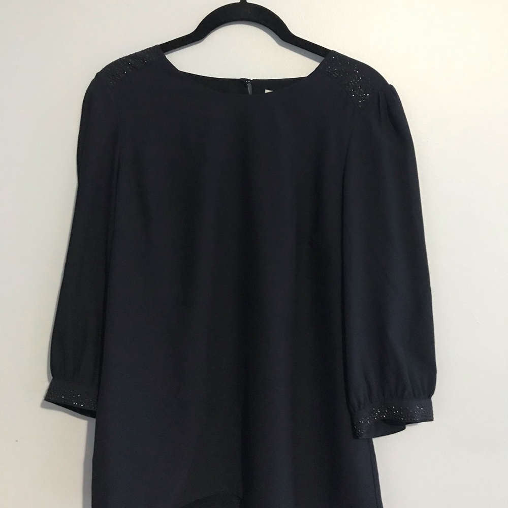 H&M Navy Studded Sequin Top